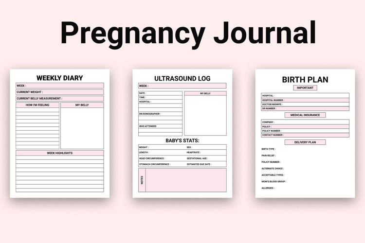 Pregnancy Journal Maternity Memory & Baby Bump Tracker