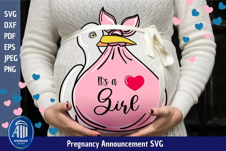 It's a girl| Pregnancy Announcement| Baby Shower Templates