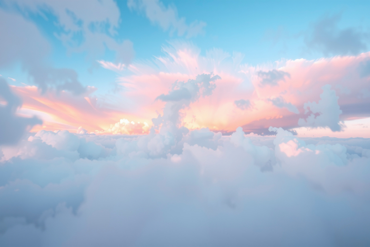 Dreamy Pastel Clouds Sky Background