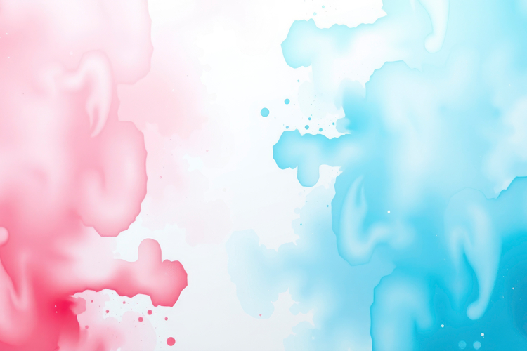 Pink Blue Watercolor Splash Background