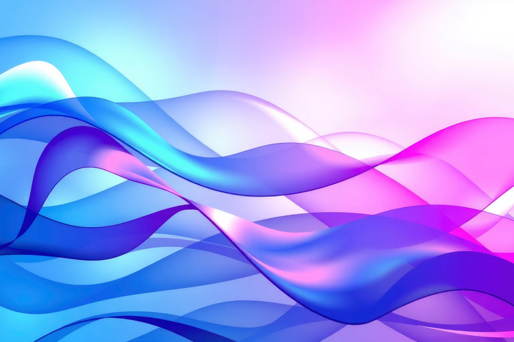 Pink Blue Light Waves Abstract Background