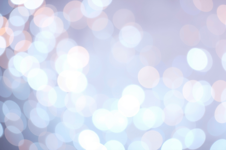 White Silver Shimmering Bokeh Background