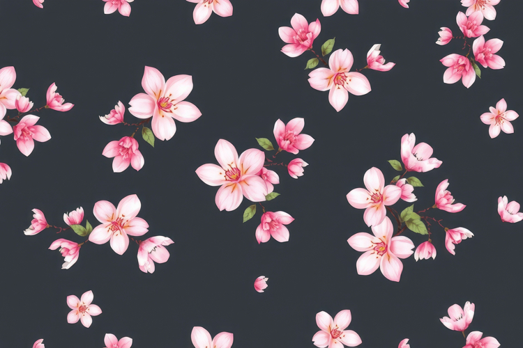 Pink Blossom Pattern Background