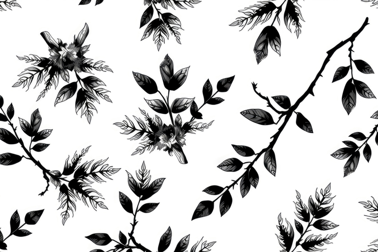 Minimalist Botanical Sketch Background