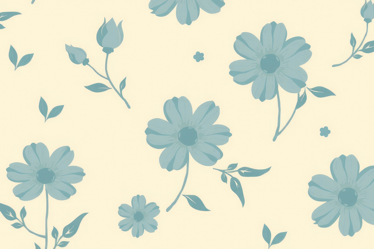 Blue Flowers Clipart Image 3