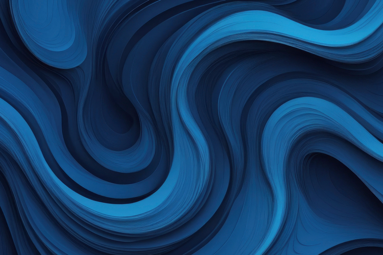 Blue Flowing Waves Abstract Background