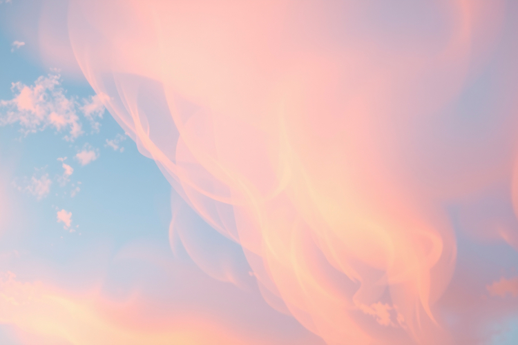 Soft Peach Pink Sky Clouds Background