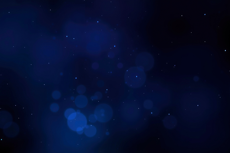 Dark Blue Starry Bokeh Background