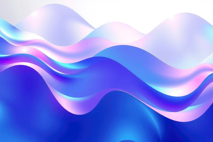 Blue Purple Gentle Waves Abstract Background