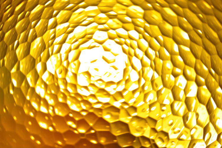 Yellow Honeycomb Abstract Background