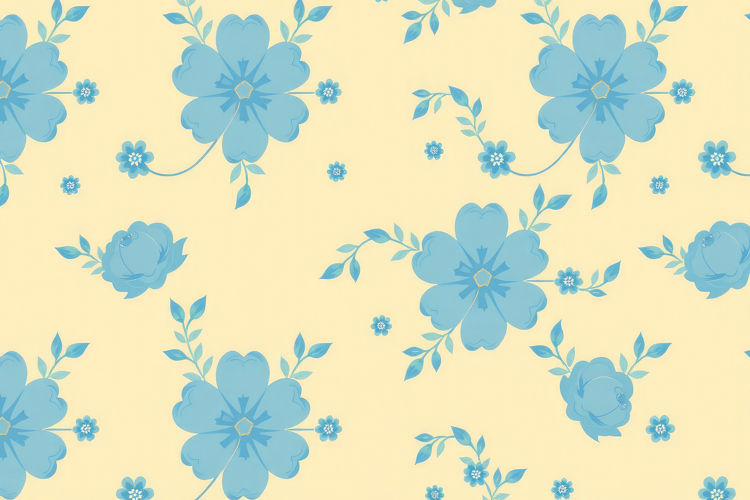Blue Flowers Clipart Image 2