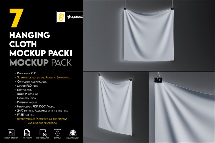 7 Hanging cloth mockup example image 1