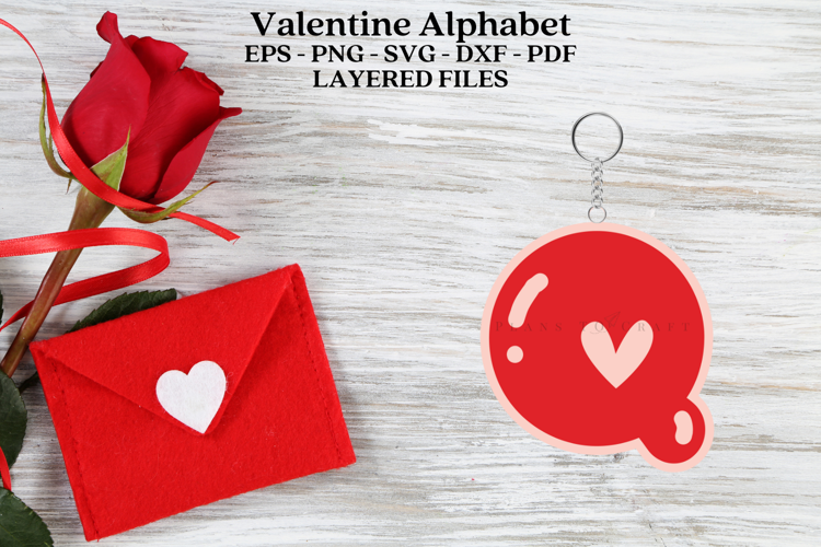 Valentine Alphabet Ornament Laser Cut SVG Files