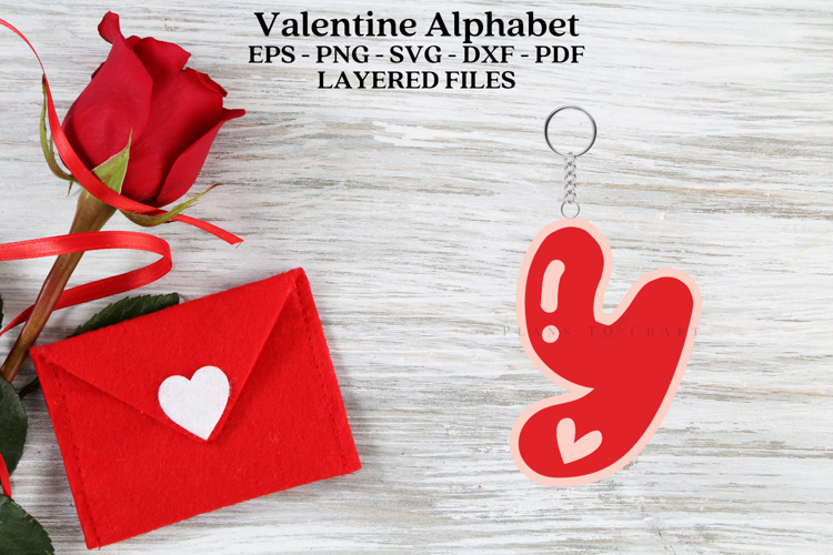 Valentine Alphabet Ornament Laser Cut SVG Files