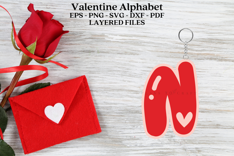 Valentine Alphabet Ornament Laser Cut SVG Files