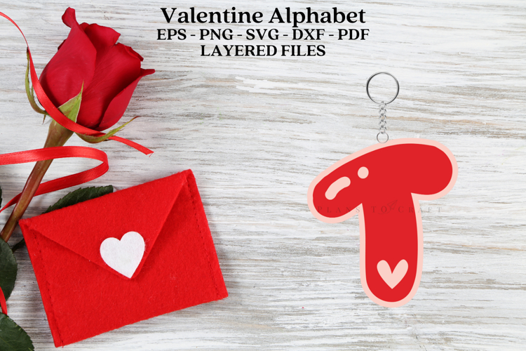 Valentine Alphabet Ornament Laser Cut SVG Files