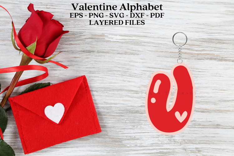 Valentine Alphabet Ornament Laser Cut SVG Files