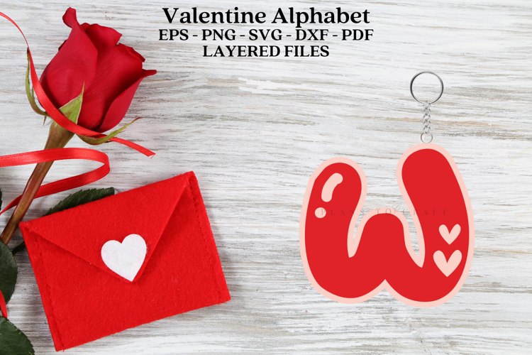 Valentine Alphabet Ornament Laser Cut SVG Files