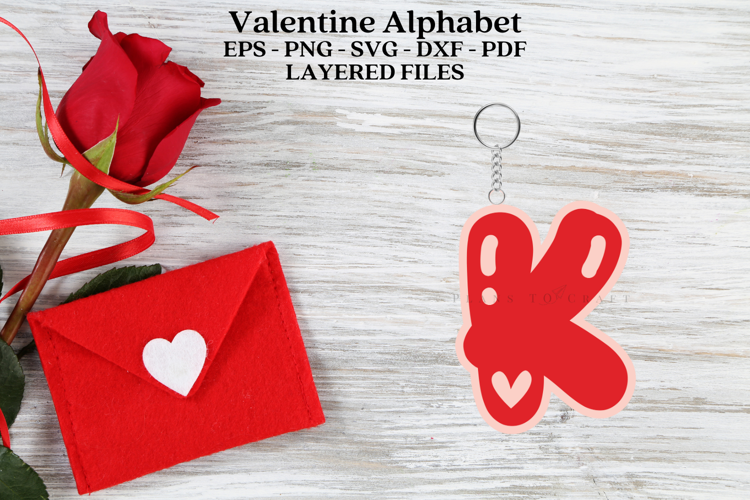 Valentine Alphabet Ornament Laser Cut SVG Files