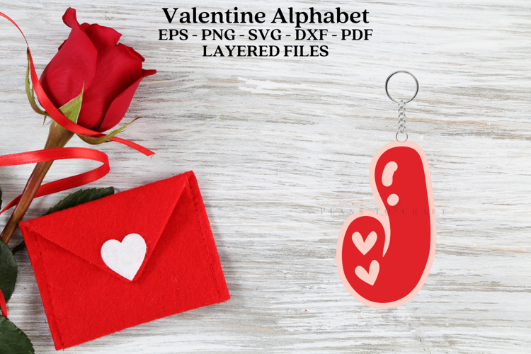 Valentine Alphabet Ornament Laser Cut SVG Files