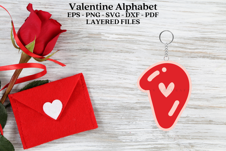 Valentine Alphabet Ornament Laser Cut SVG Files