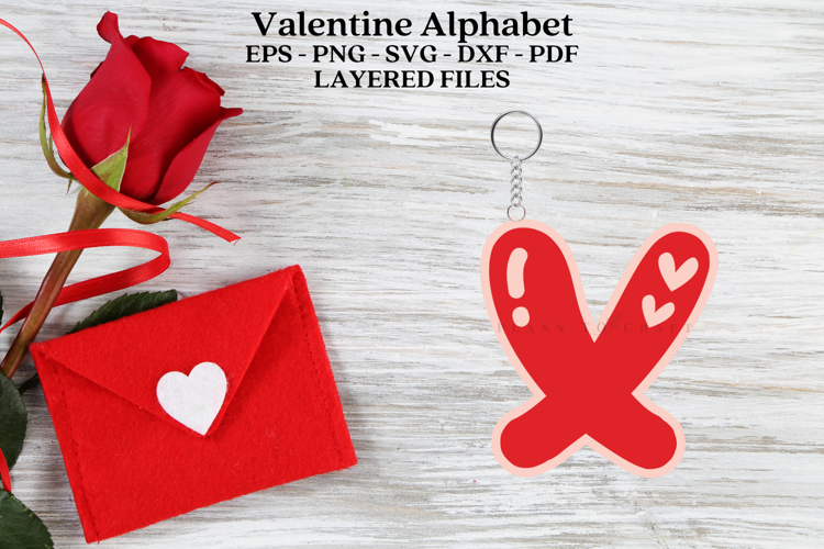 Valentine Alphabet Ornament Laser Cut SVG Files