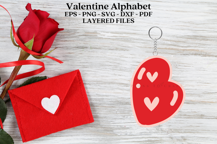 Valentine Alphabet Ornament Laser Cut SVG Files