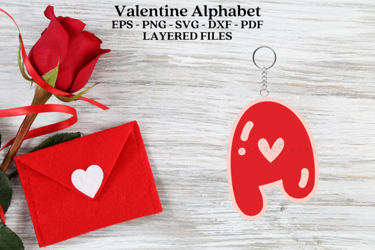 Valentine Alphabet Ornament Laser Cut SVG Files