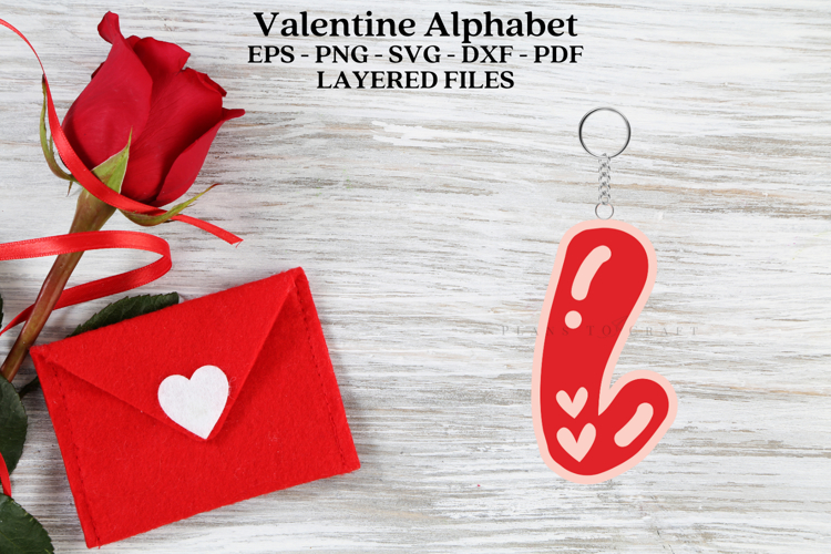 Valentine Alphabet Ornament Laser Cut SVG Files