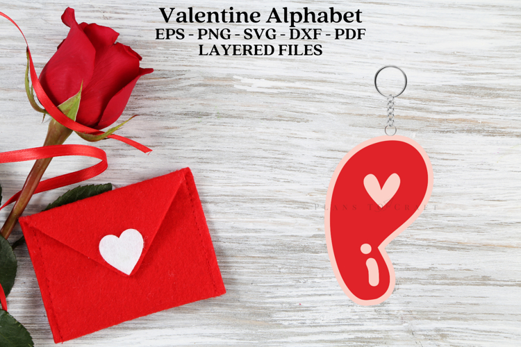 Valentine Alphabet Ornament Laser Cut SVG Files