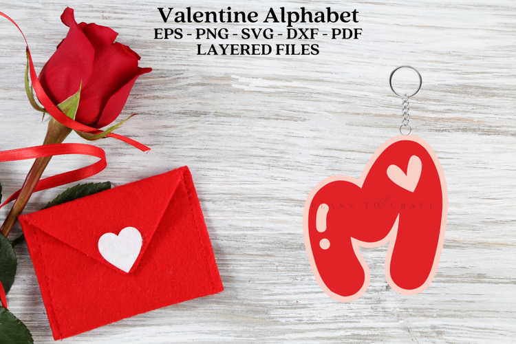 Valentine Alphabet Ornament Laser Cut SVG Files