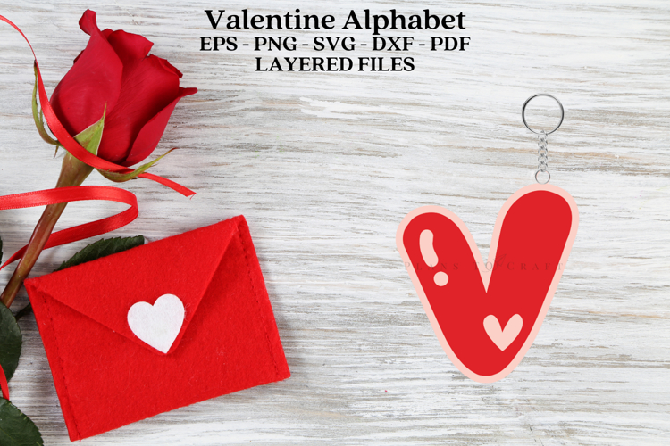 Valentine Alphabet Ornament Laser Cut SVG Files