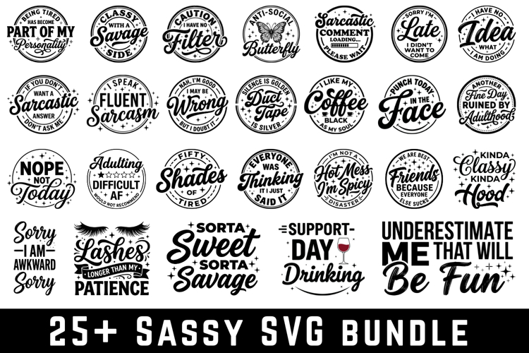 29 Sacrastic Svg Bundle |Sarcastic SVG Cut files |Cricut