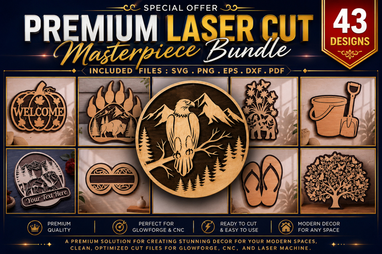 Premium Laser Cut Masterpiece Bundle,Laser Cut svg Bundle