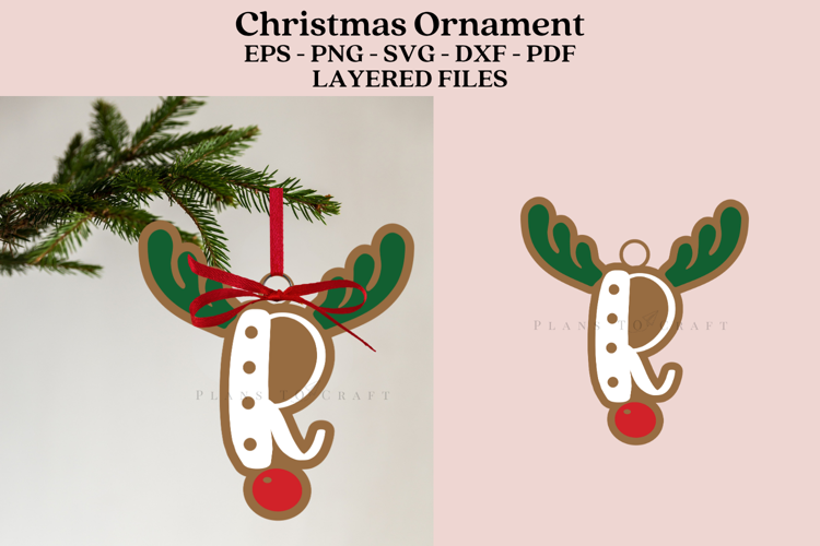 Christmas Alphabet Ornament Laser Cut SVG Files
