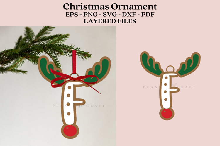 Christmas Alphabet Ornament Laser Cut SVG Files