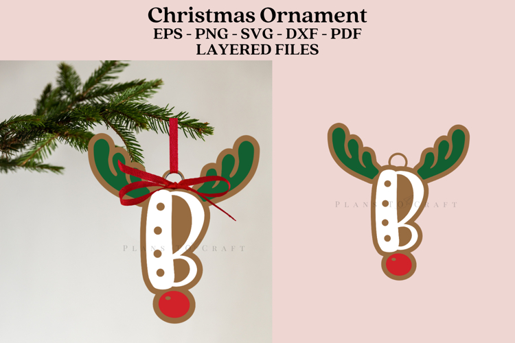 Christmas Alphabet Ornament Laser Cut SVG Files