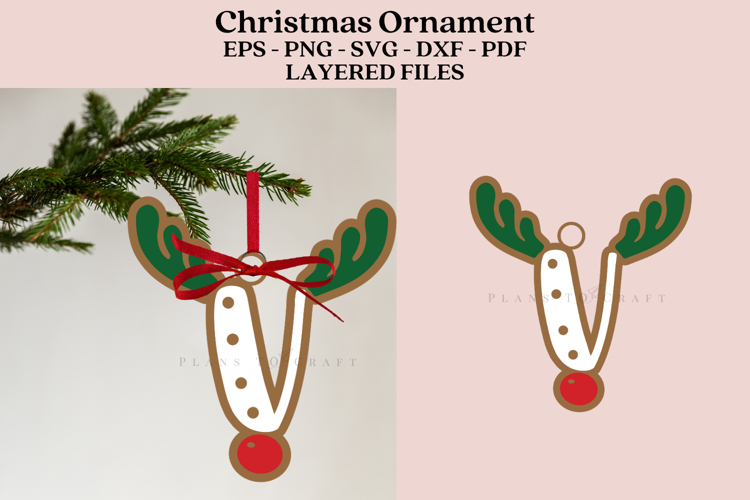 Christmas Alphabet Ornament Laser Cut SVG Files