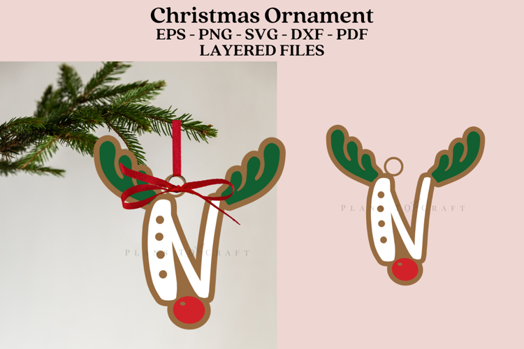 Christmas Alphabet Ornament Laser Cut SVG Files