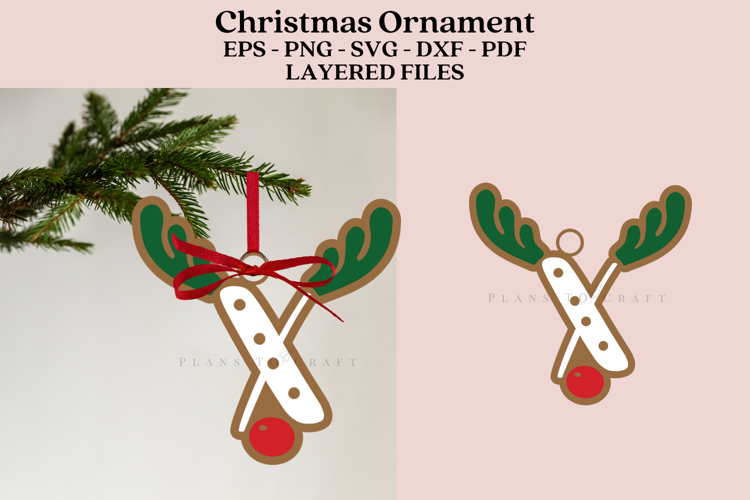 Christmas Alphabet Ornament Laser Cut SVG Files