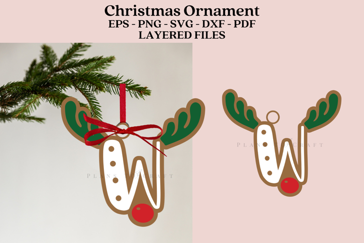 Christmas Alphabet Ornament Laser Cut SVG Files
