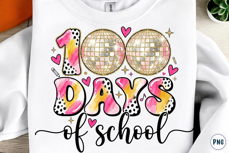 Preppy 100 Days of School PNG