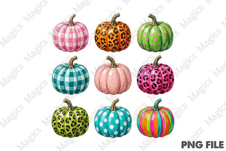 Preppy Autumn Fall Pumpkin PNG
