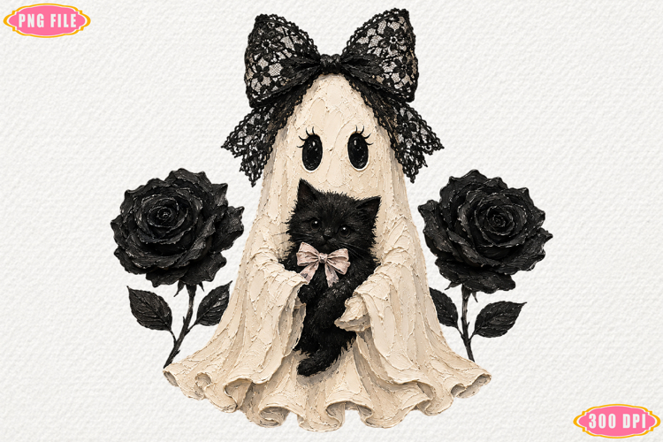 Preppy Ghost Coquette Png