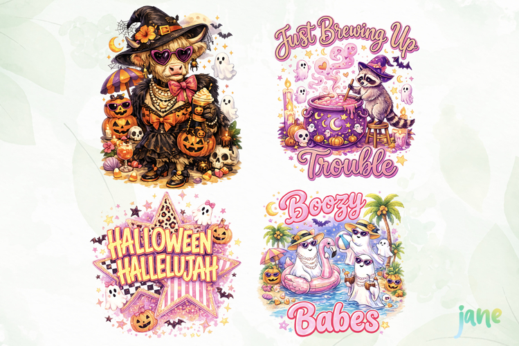 Preppy Ghost Halloween PNG