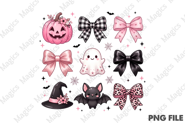 Preppy Halloween Coquette PNG