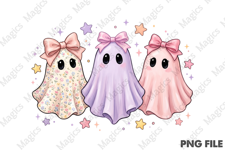Preppy Halloween Ghost PNG