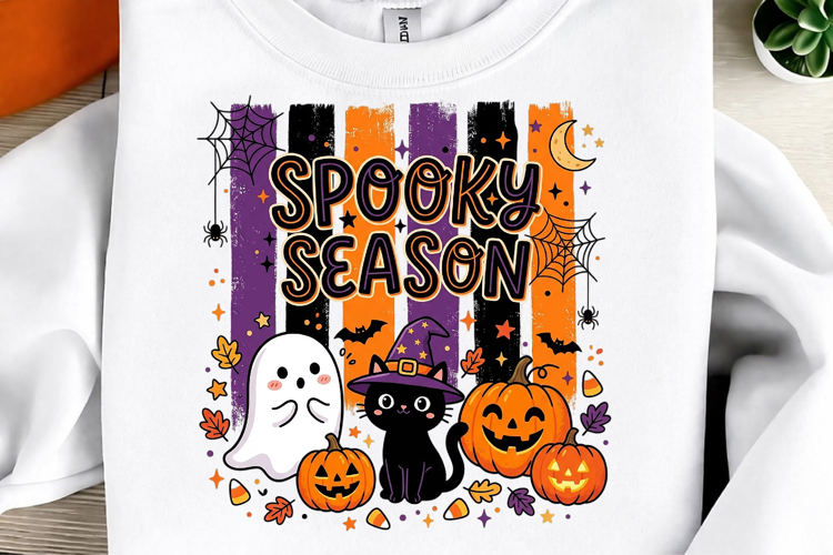 Preppy Halloween Sublimation Design