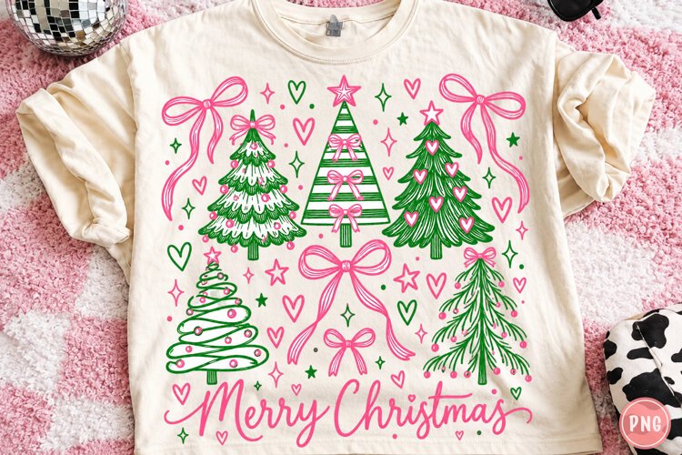 Preppy Merry Christmas PNG example image 1