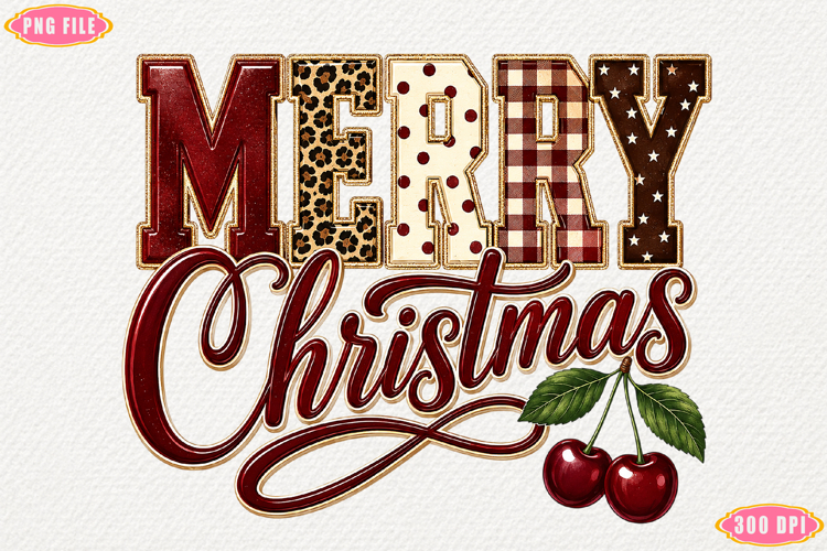 Preppy Merry Christmas PNG